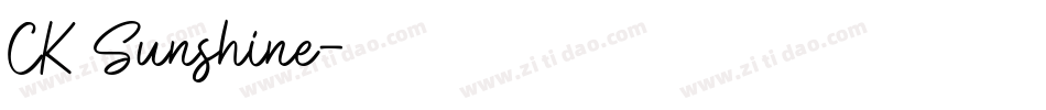 CK Sunshine字体转换